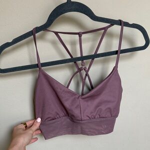 ALO Yoga Strappy Bralette in Mauve